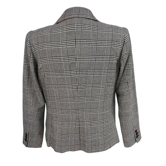 Merona Blazer Womens Sz 18 Jacket Black Houndstooth Office Corpcore Boardroom - Picture 3 of 15